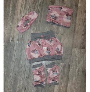 Mädchen Bekleidung-Set - rosa mit Mäuschen